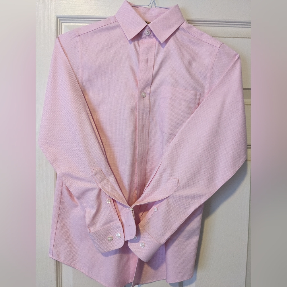 Boys light pink dress shirt